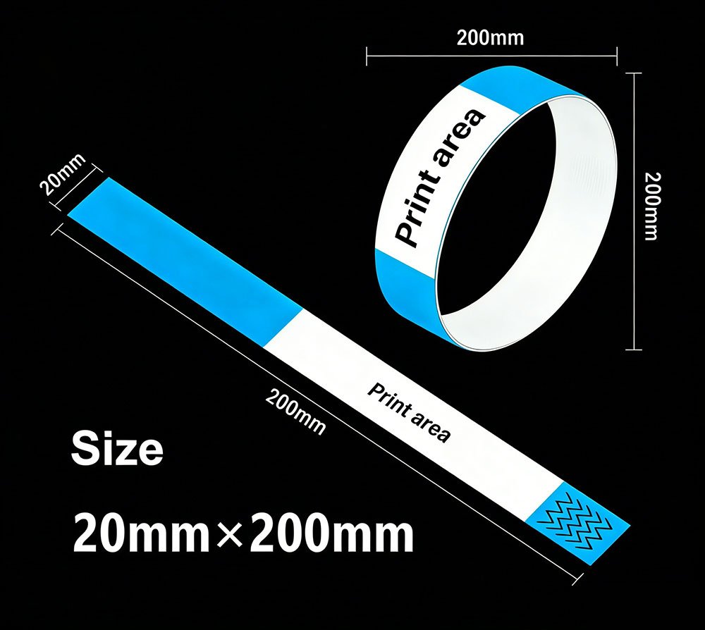 20 mm × 200 mm bedruckbares Armband für kleine Kinder