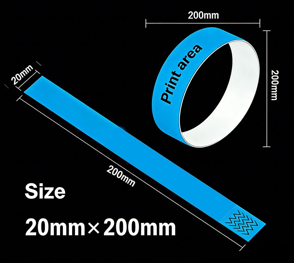 Kinder-Armband aus Tyvek, 20 mm × 200 mm