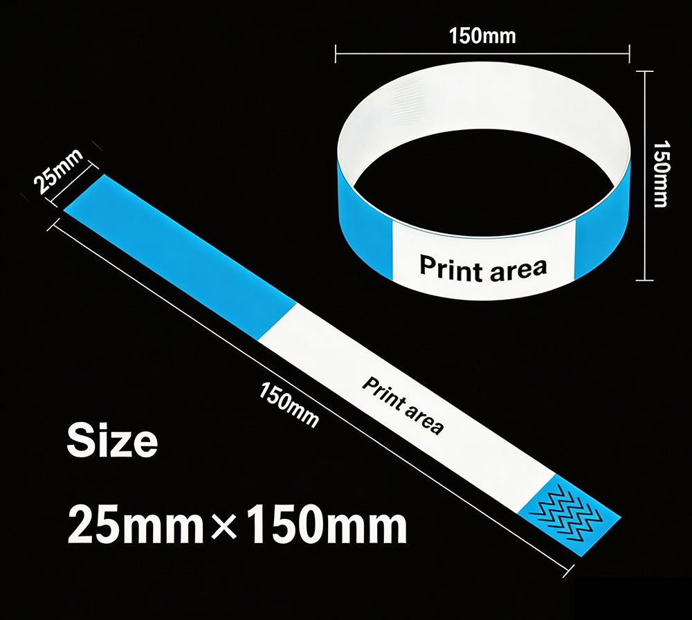 25 mm × 150 mm bedruckbares Armband für Neugeborene