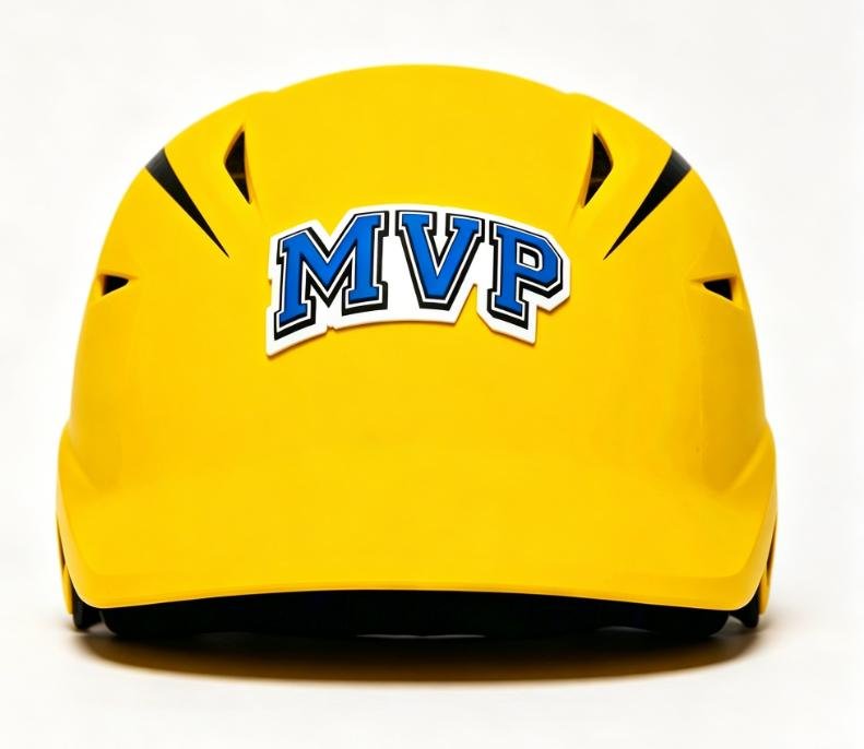 3D-Relief Baseballhelm-Etiketten