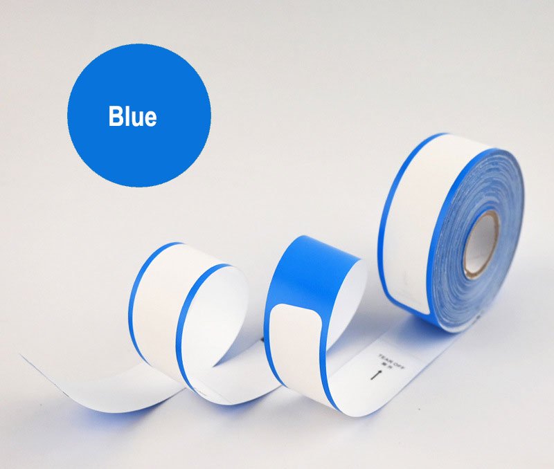 Blaues Thermopapier-Armband