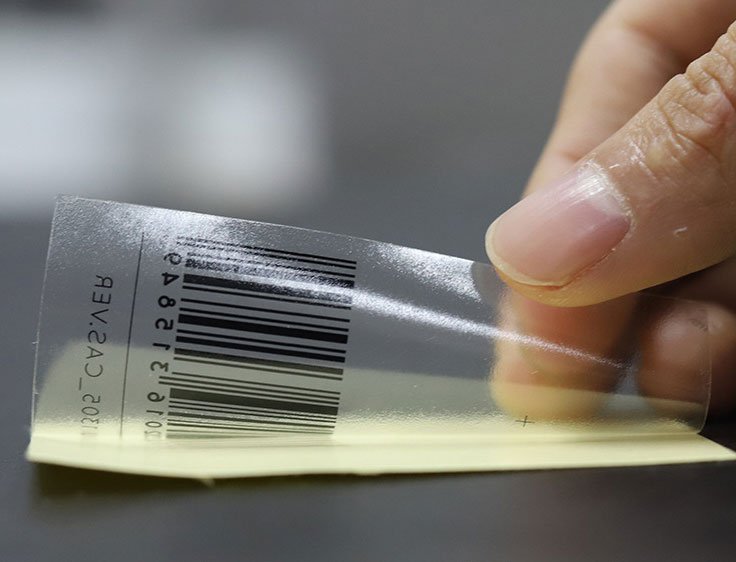 Transparente Barcode-Etiketten