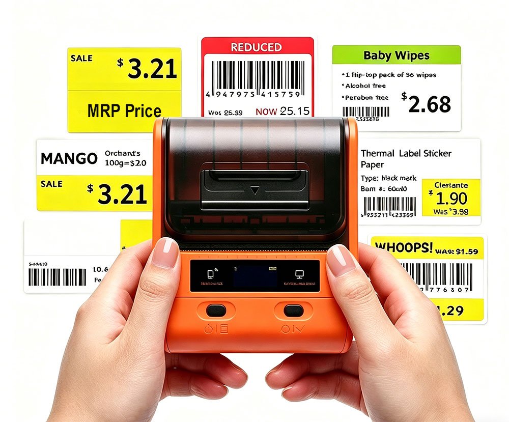 Individuelle Preisetiketten mit Barcode