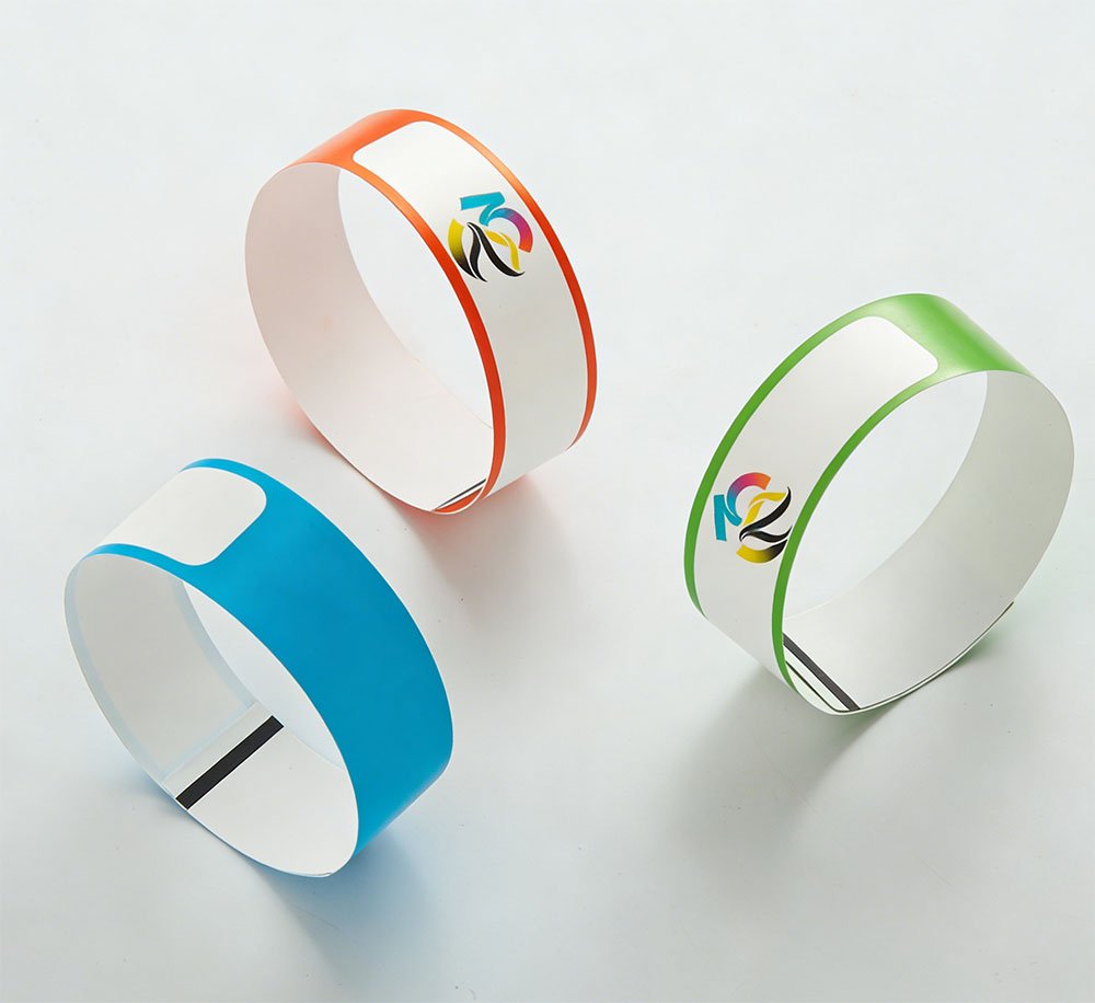 Individuelles Logo für Thermopapier-Armbänder
