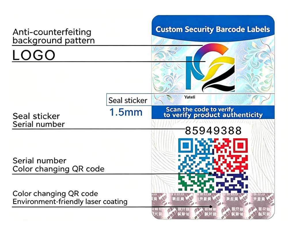 Custom Security Barcode Labels
