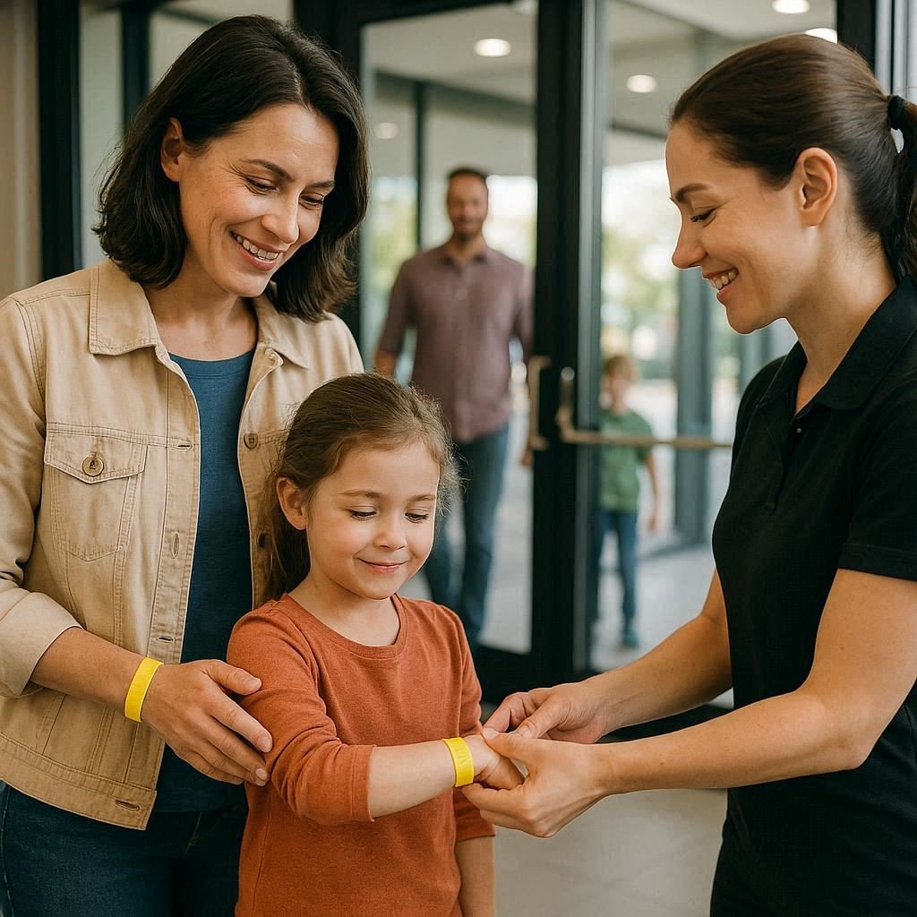 Kinder- und Familienpflege Thermopapier-Armbänder