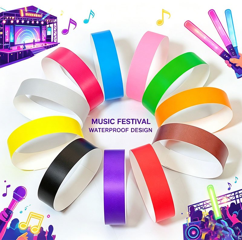 Bedruckte Festival-Armbänder aus Tyvek