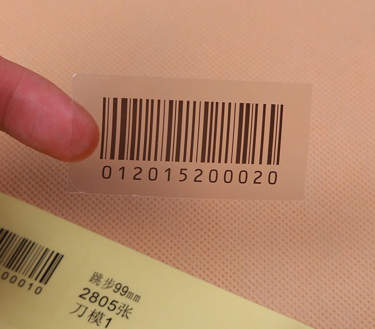 Allgemeines transparentes Barcode-Etikett für Verpackungen
