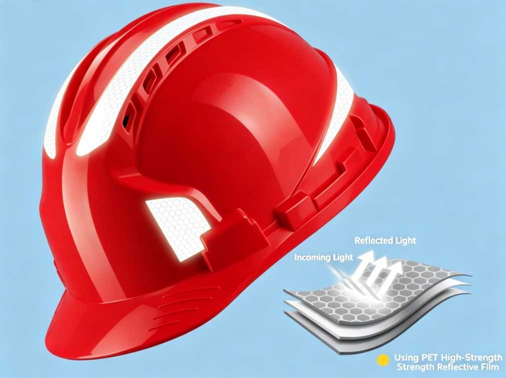 Materialoptionen für Schutzhelm Aufkleber