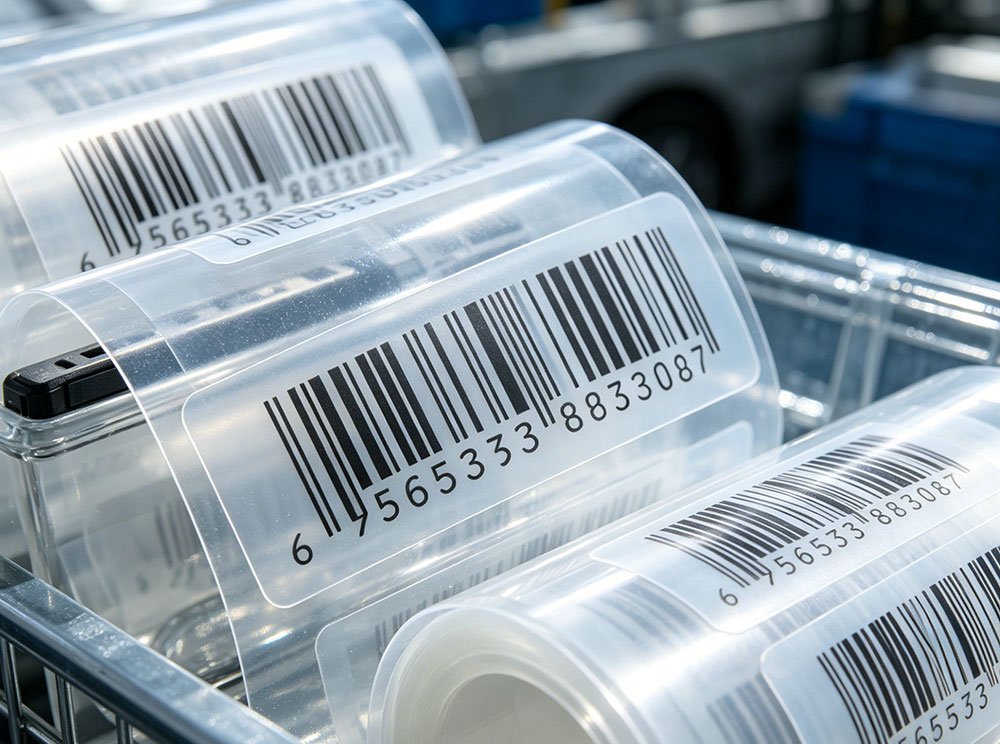 Industrielle transparente Barcode-Etiketten
