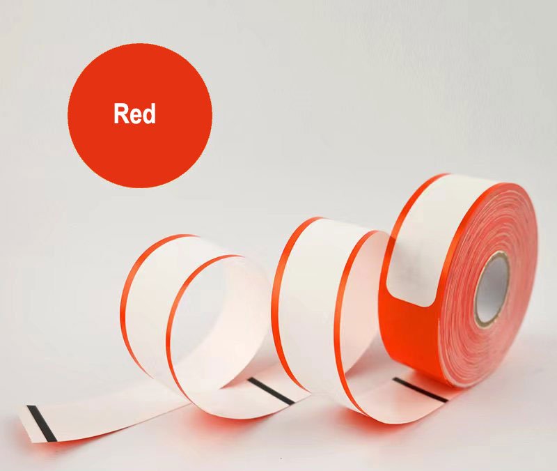 Rotes Thermopapier-Armband