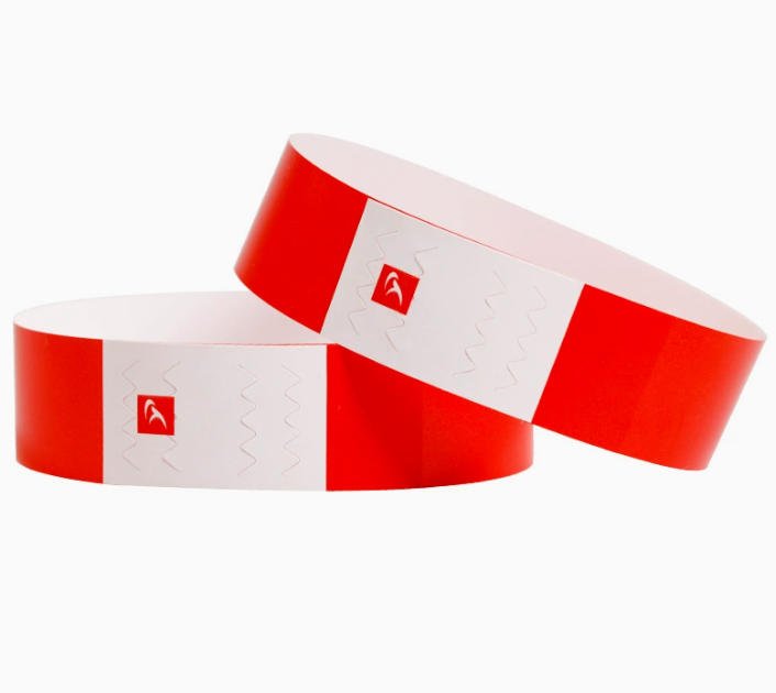 Tyvek-Armbänder mit Venenverschluss / Sicherheits-Schnittverschluss