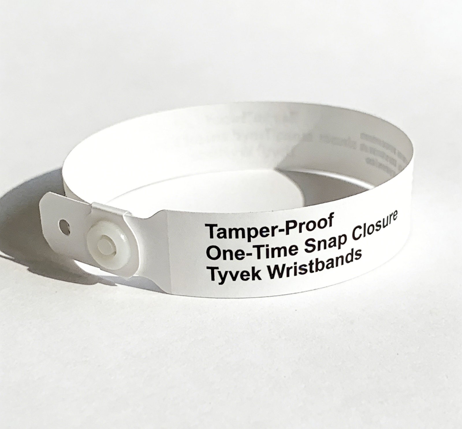 Tyvek-Armbänder mit einmaligem Schnappverschluss gegen Manipulation