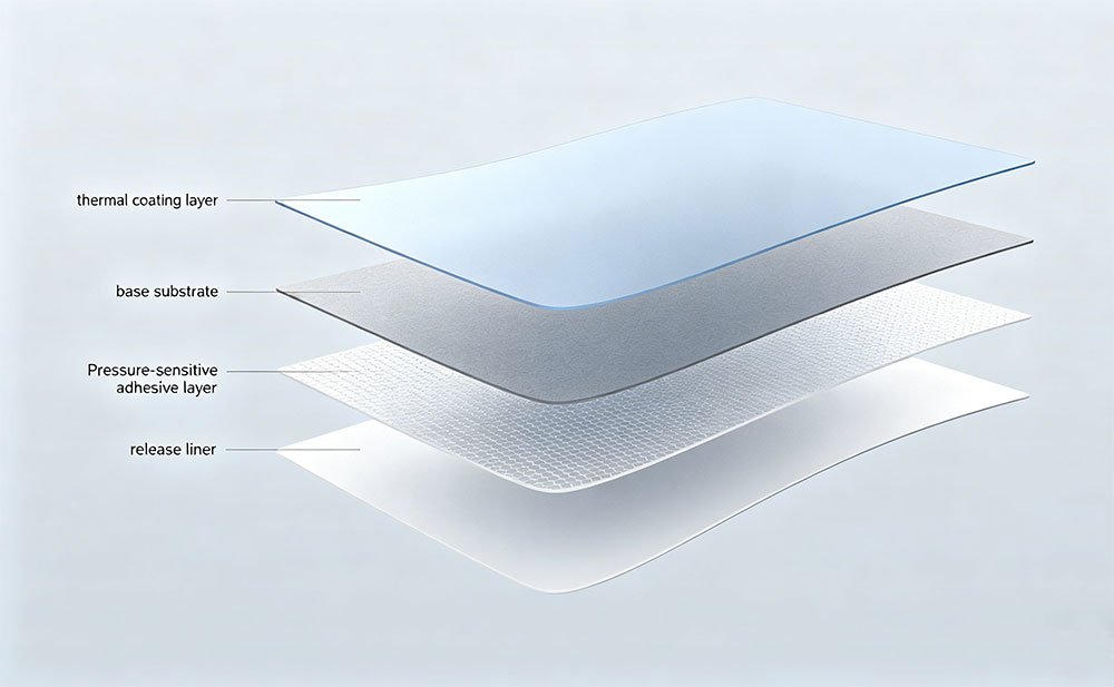 Materialaufbau Thermopapier-Armband
