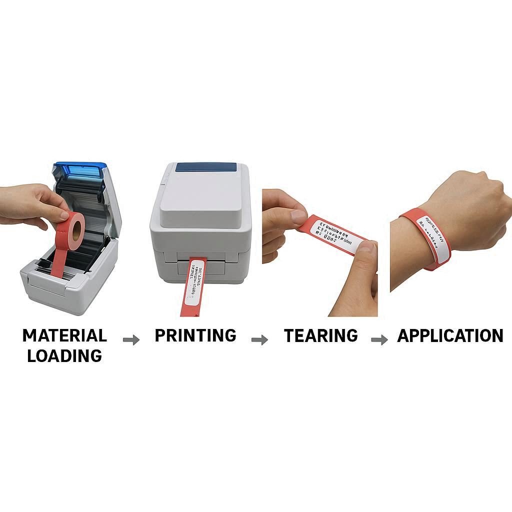 Druckprozess Thermopapier-Armband