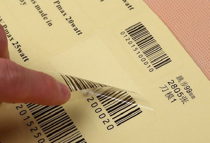 Transparente Barcode-Etiketten